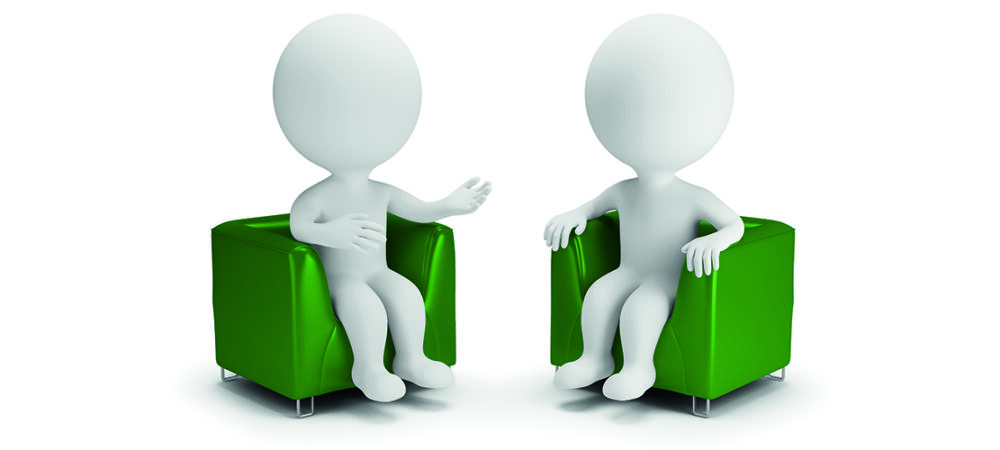 Two,3d,People,In,Armchairs,Chat.,3d,Image.,White,Background. Det svåra samtalet